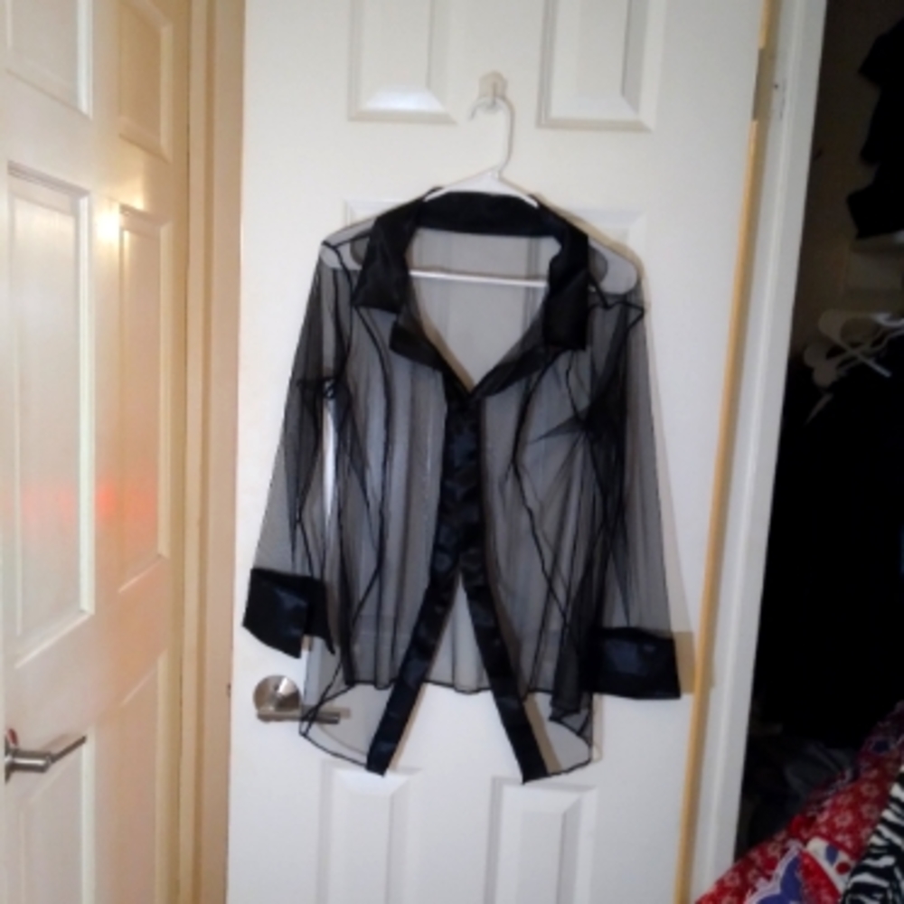 Sheer top silk accents